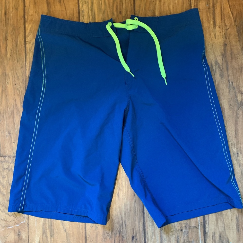 Blue swim shorts